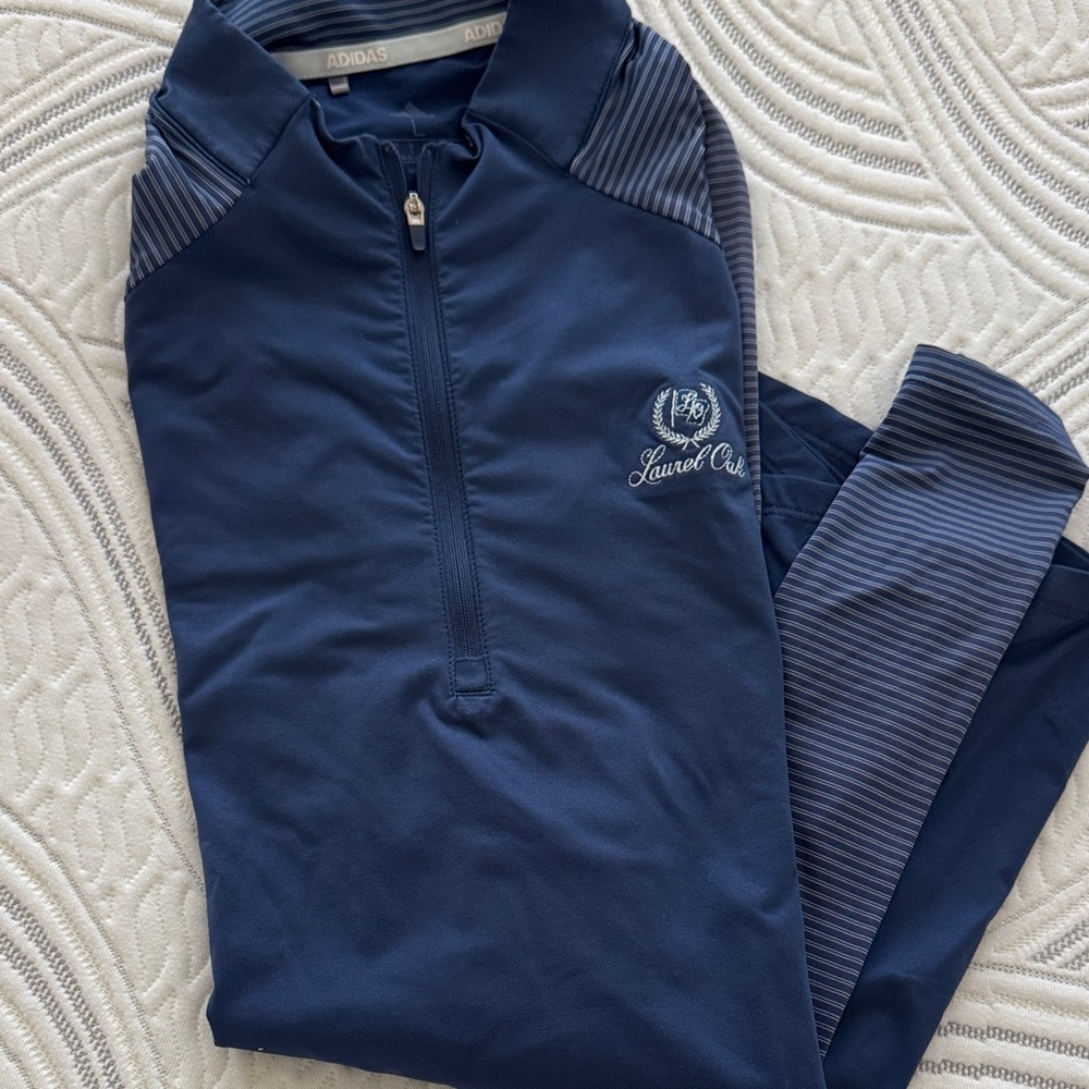 Adidas Dark Blue Quarter-Zip Top